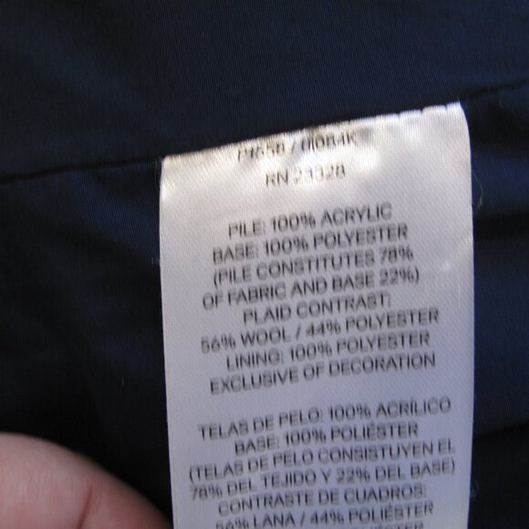 PENDLETON - Fuzzy Wool Blend Teal Sherpa Jacket - Picture 7 of 10